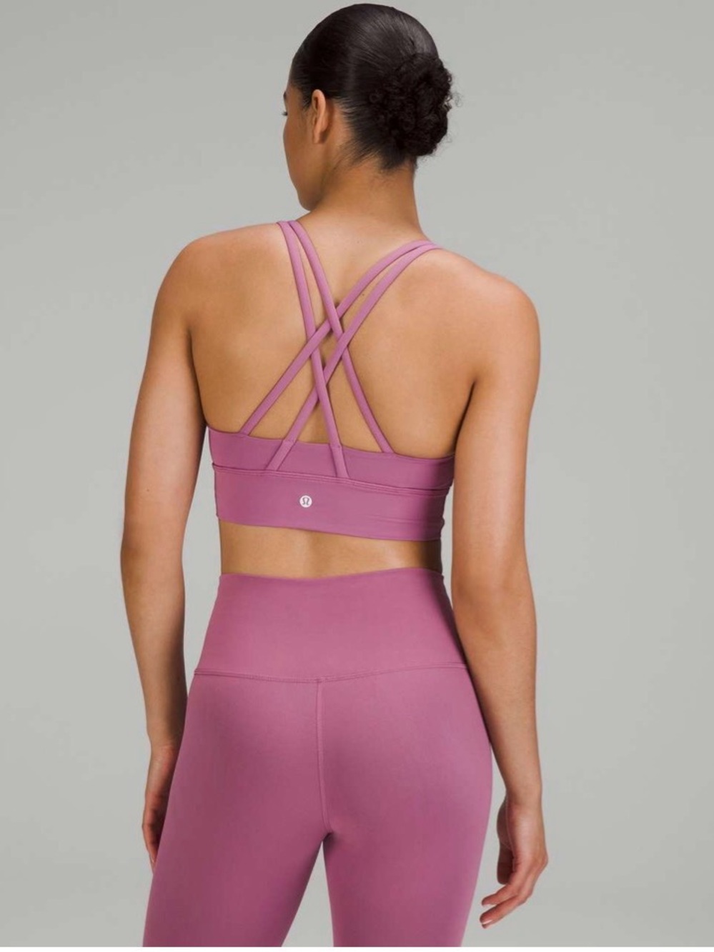 Lululemon Energy Longline Bra *Medium Support, B–D Cups Velvet Dust mauve 14